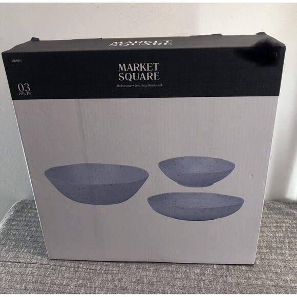 Market Square Other - 3 Pack Market Square Stoneware Dinnerware Set Bowls Dinner /Salad Plates